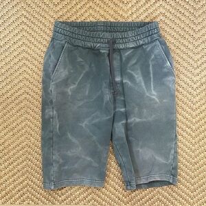 All Saints - Classic Mid Legnth Sweat Shorts - Green / Blue - Small